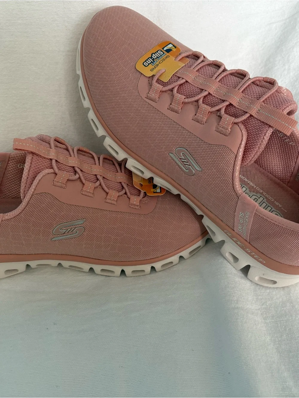 Skechers Women's Dusty Pink Slip-On Stretch Knit Sneakers